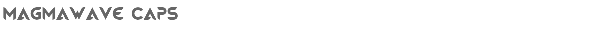 Sample characters Magmawave Caps Font